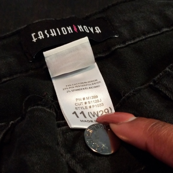 Black Distressed Jeans - Picture 2 of 2